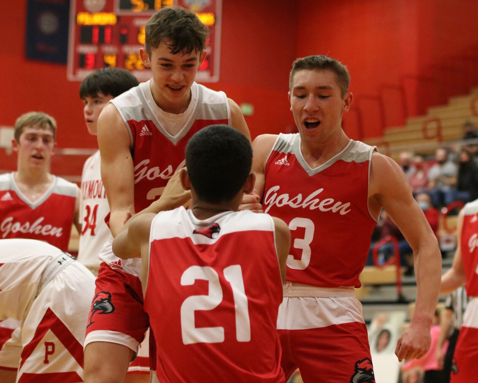 Drew Hogan Gage Worthman Deecon Hill Goshen vs. Plymouth BBB 2 8 2021 (copy)